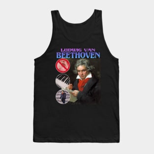 BEETHOVEN RAP TEE Ludwig Van Beethoven Cool Vintage Retro 90's Graphic Band T-Shirt Tank Top